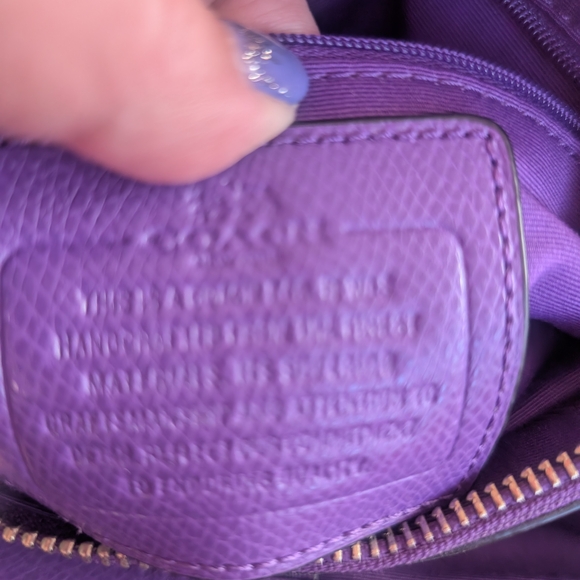 Coach Vibrant Purple Satchel Bag - Picture 3 of 4